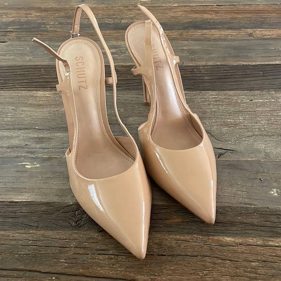 SCHUTZ Shoes - Schutz Boris Slingback Pump, Honey Beige, Size 8.5
